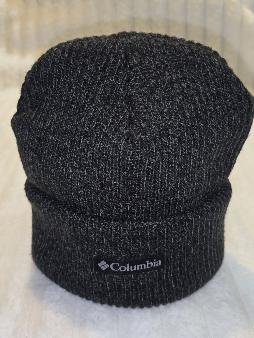 Columbia Dark Charcoal Ribbed Knit Beanie